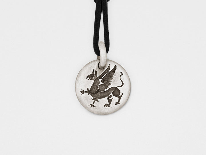Griffin Charm Pendant in Sterling Silver
