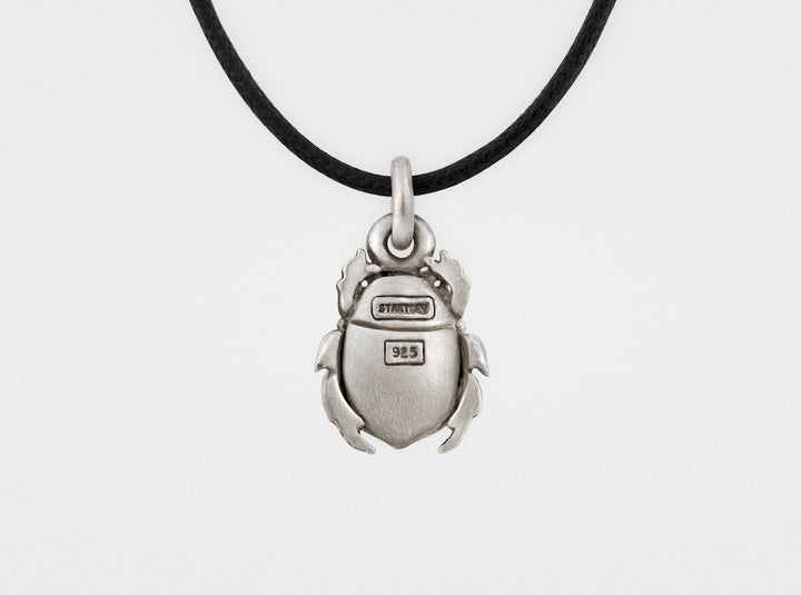 Scarab Beetle Pendant in Sterling Silver