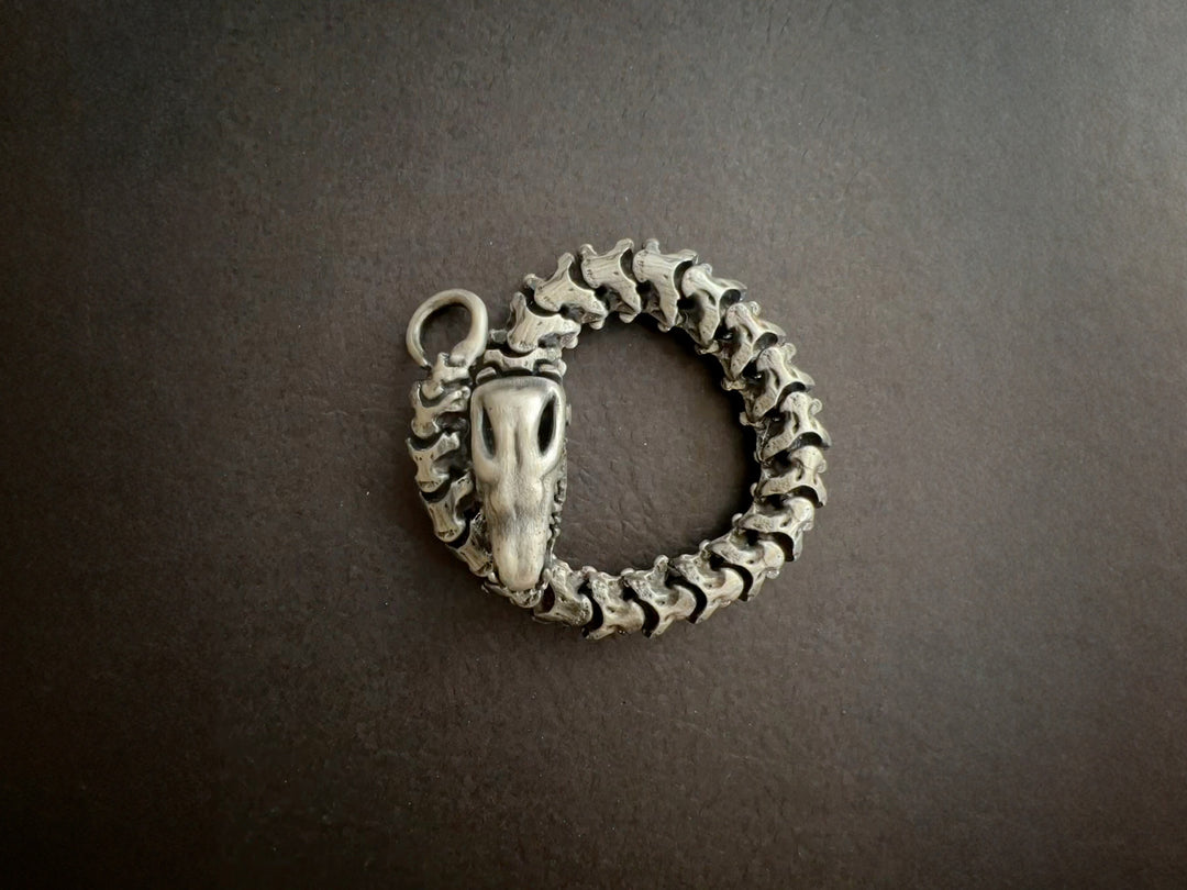 Large Snake Bones Bracelet in Sterling Silver