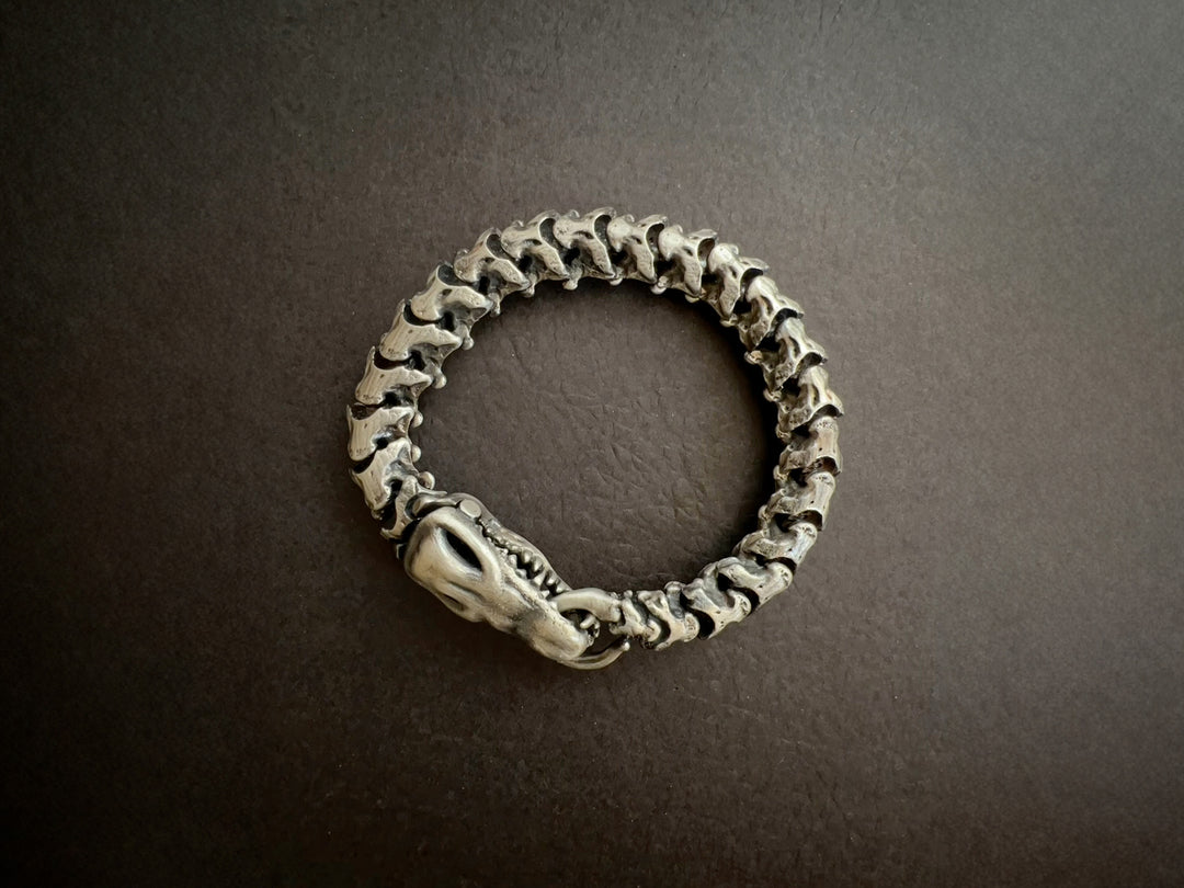 Large Snake Bones Bracelet in Sterling Silver