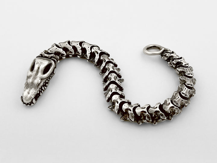 Large Snake Bones Bracelet in Sterling Silver