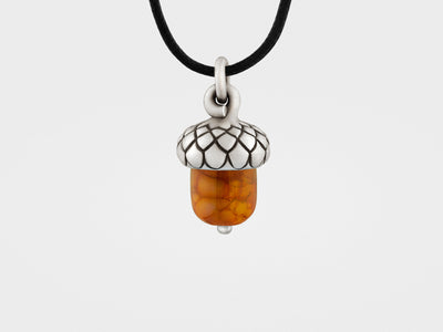 Acorn Pendant with Semi Precious Stone