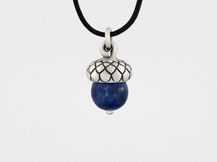 Acorn Pendant with Lapis Lazuli