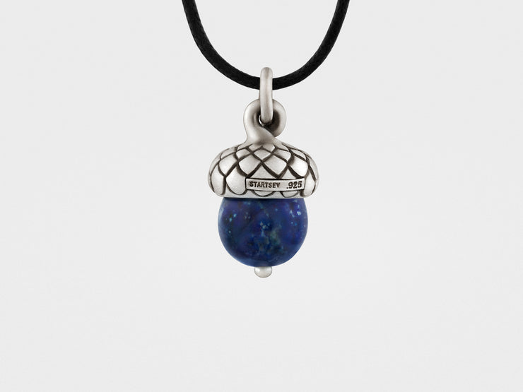 Acorn Pendant with Lapis Lazuli