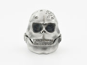 Skull Ring with Moving Jaw in Sterling Silver