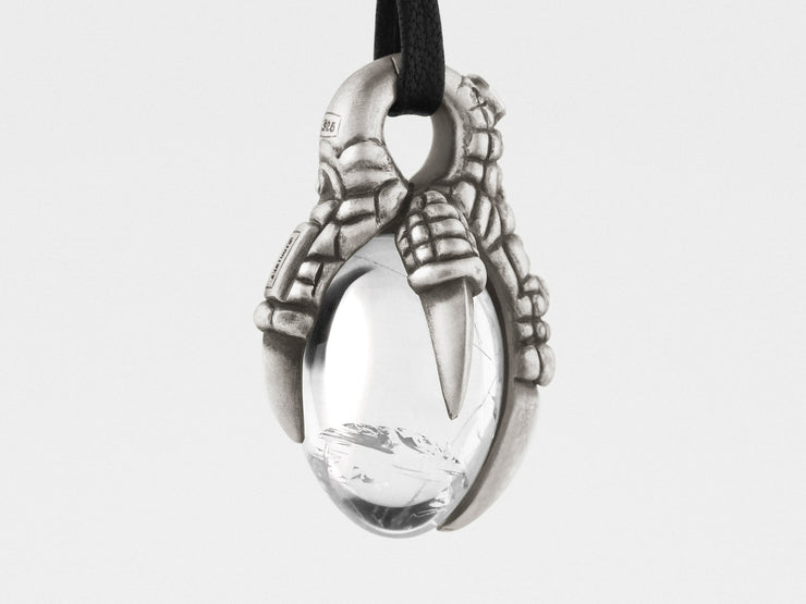 Eagle Claw Pendant with Rock Crystal