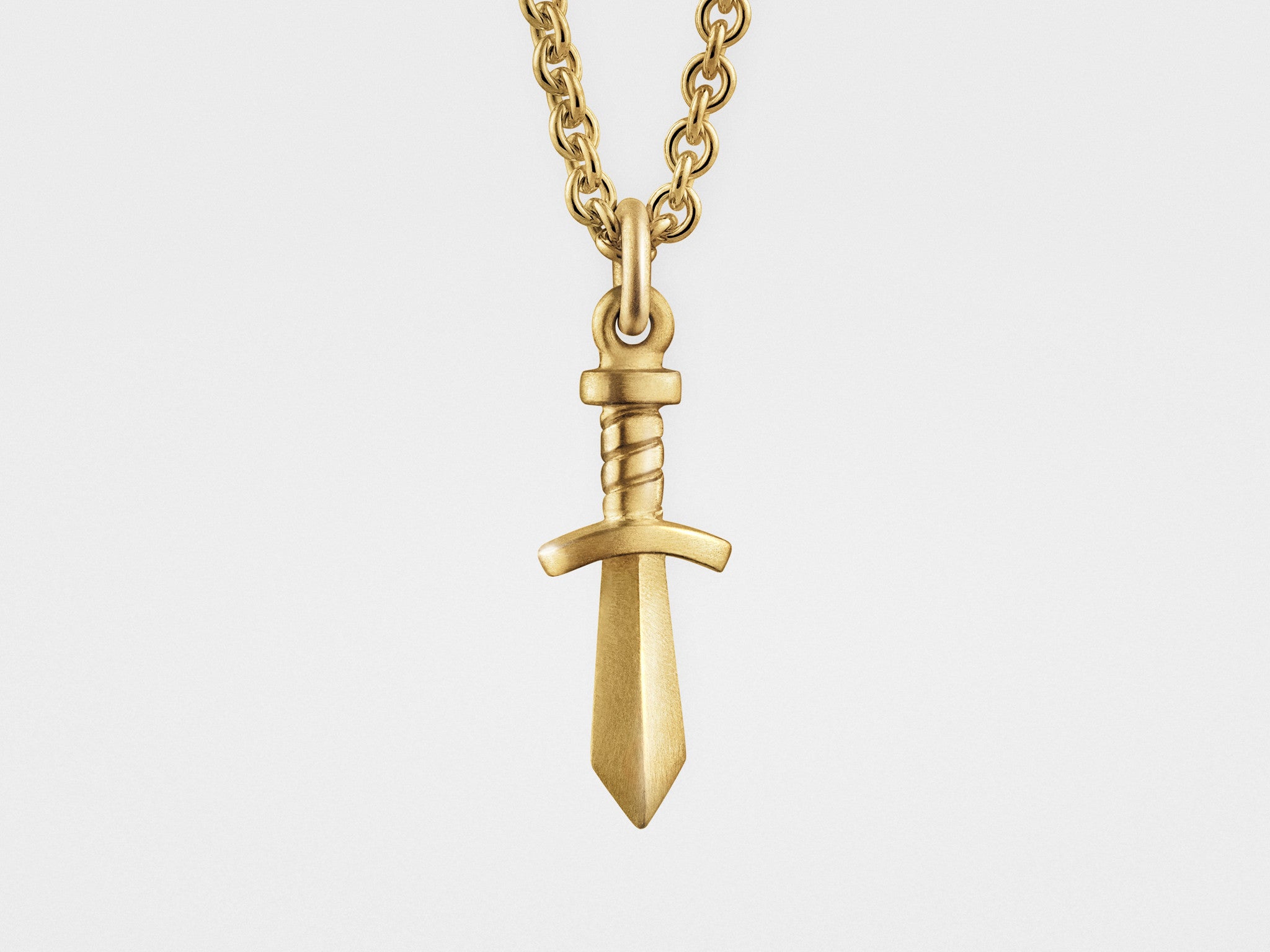Gladiator Sword Pendant in 18K Gold