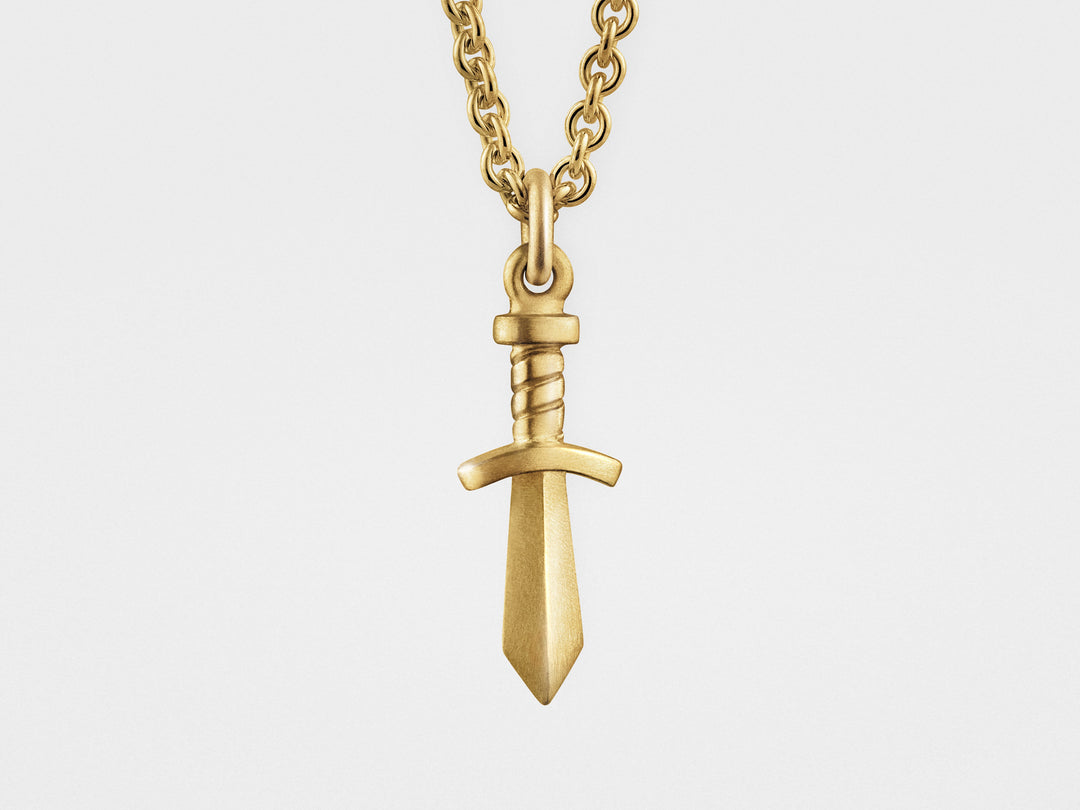 Gladiator Sword Pendant in 18K Gold