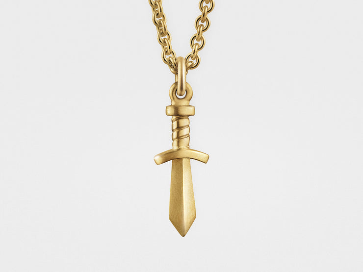 Gladiator Sword Pendant in 18K Gold