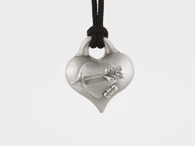 Heart and Arrow Pendant with Secret Compartment