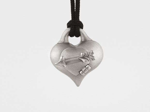 Heart and Arrow Pendant with Secret Compartment