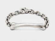 Large Bone Bracelet in Sterling Silver