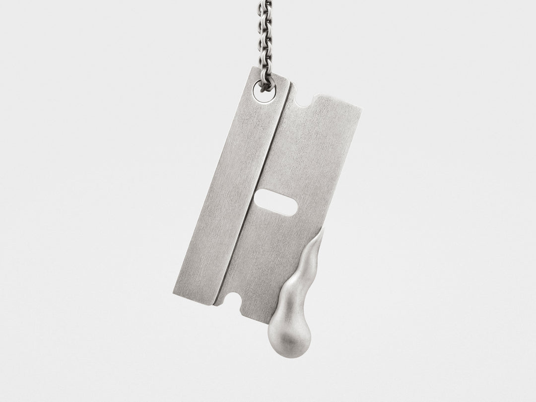 "Sharp Edge" Razor Pendant in Sterling Silver