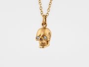 Skull Pendant Necklace in 18kt Gold