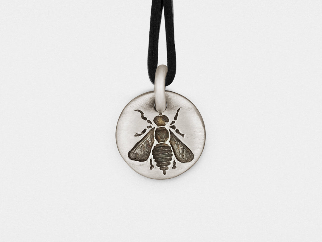 Bee Charm Pendant in Sterling Silver