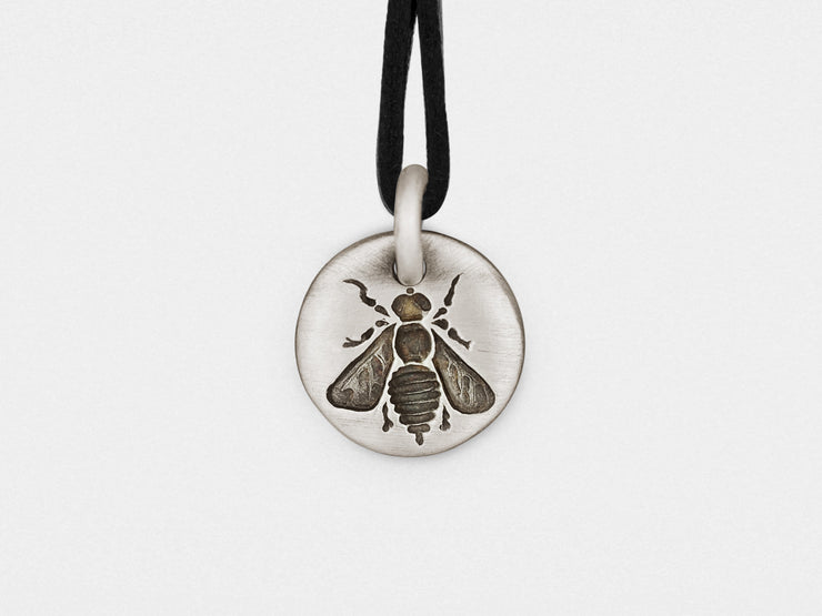 Bee Charm Pendant in Sterling Silver
