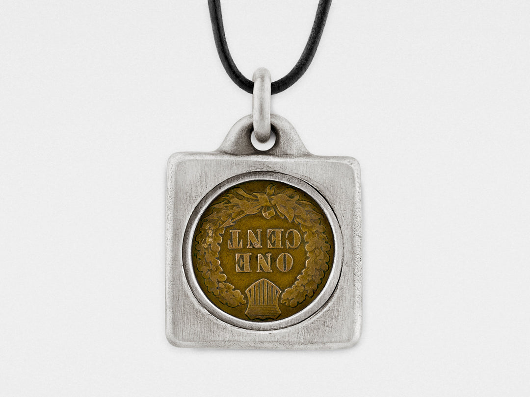 Indian Head Penny Coin in Sterling Silver Frame