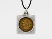 Indian Head Penny Coin in Sterling Silver Frame