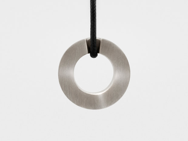 Snake Bones Ring Pendant in Oxidized Sterling Silver