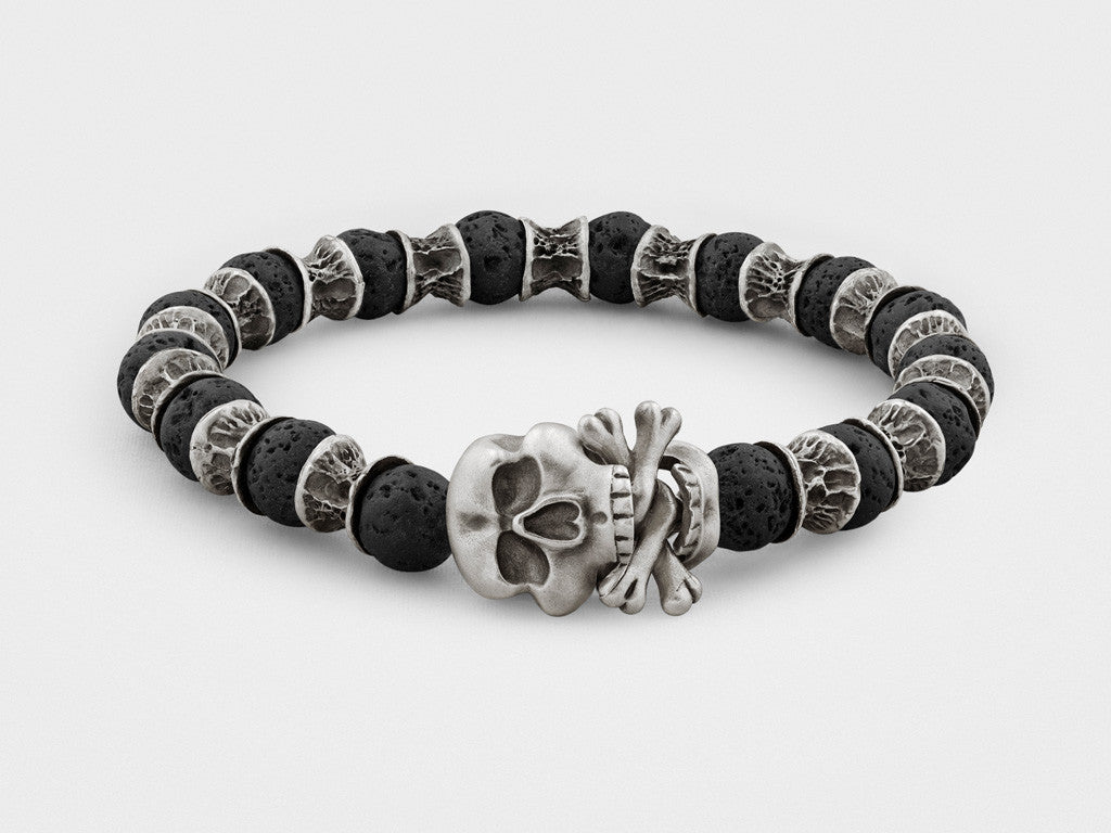 Sold at Auction: Sterling Silver Skull Bracelet