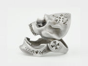 Skull Ring with Hinged Jaw in Sterling Silver