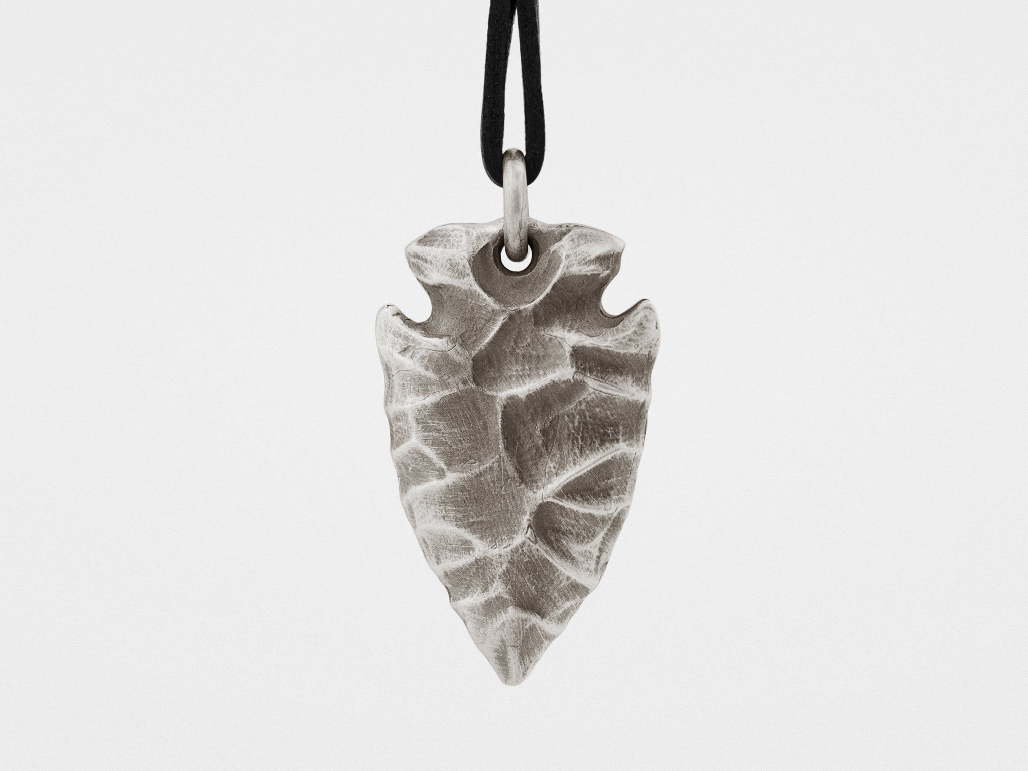 Arrowhead Pendant in Solid Sterling Silver – Snake Bones