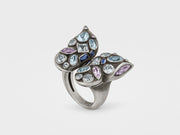 Butterfly Ring with Gemstones in Sterling Silver