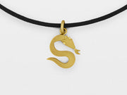 Snake Bones Logo Charm Bracelet in 18K Gold
