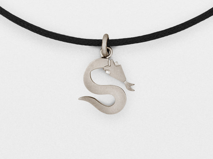 Snake Bones Logo Charm Bracelet in Sterling Silver