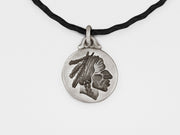Native American Chief Pendant in Sterling Silver